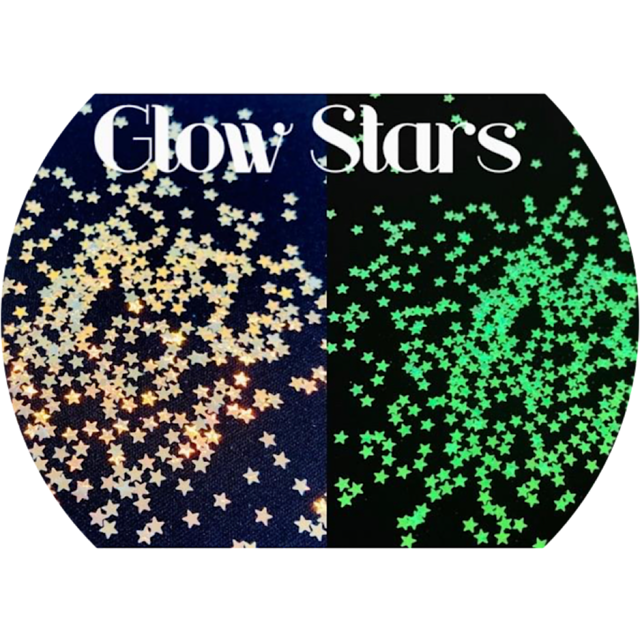 Polyester Glitter - Glow Stars Glitter Shape by Glitter Heart Co.™